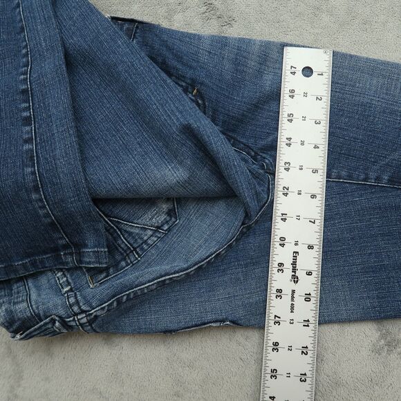 Guess Jeans Women's Size 31 Mid-Rise Comfort Bootcut Denim 31" Inseam Distressed - Picture 6 of 16